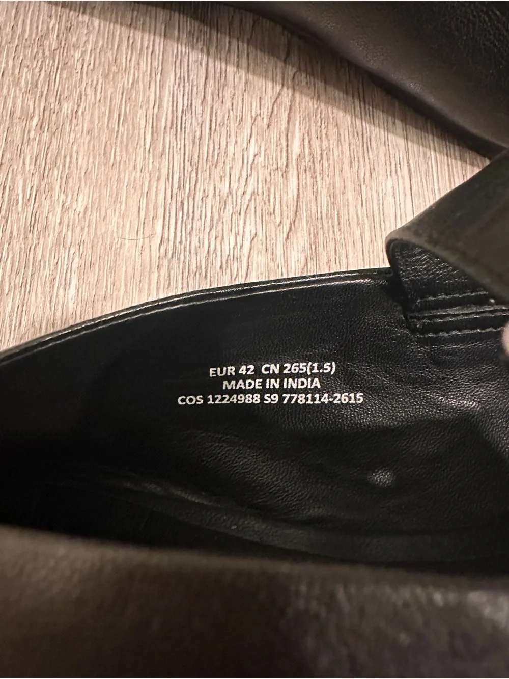 COS Women’s Black Leather Mary Jane Ballet Flats Silver Buckle Sz 42 US 11 - Picture 4 of 7